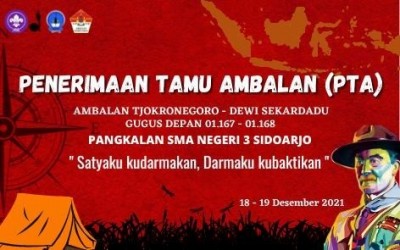 PENERIMAAN TAMU AMBALAN (PTA) 2021 AMBALAN TJKRONEGORO-DEWI SEKARDADU GUGUS DEPAN 01.167-01.168 PANGKALAN SMA NEGERI 3 SIDOARJO