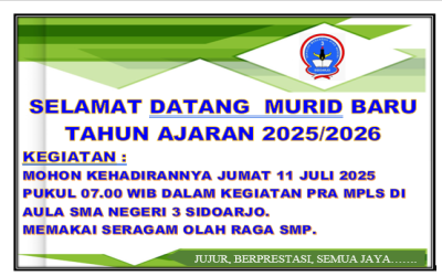 Jadwal Pelaksanaan MPLS kelas 10 Tahun Ajaran 2025/2026