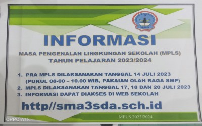 Persiapan MPLS 2023/2024 SMAN 3 SIDOARJO